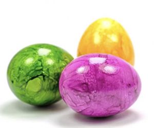 Bunte Frühstückseier aus Freilandhaltung